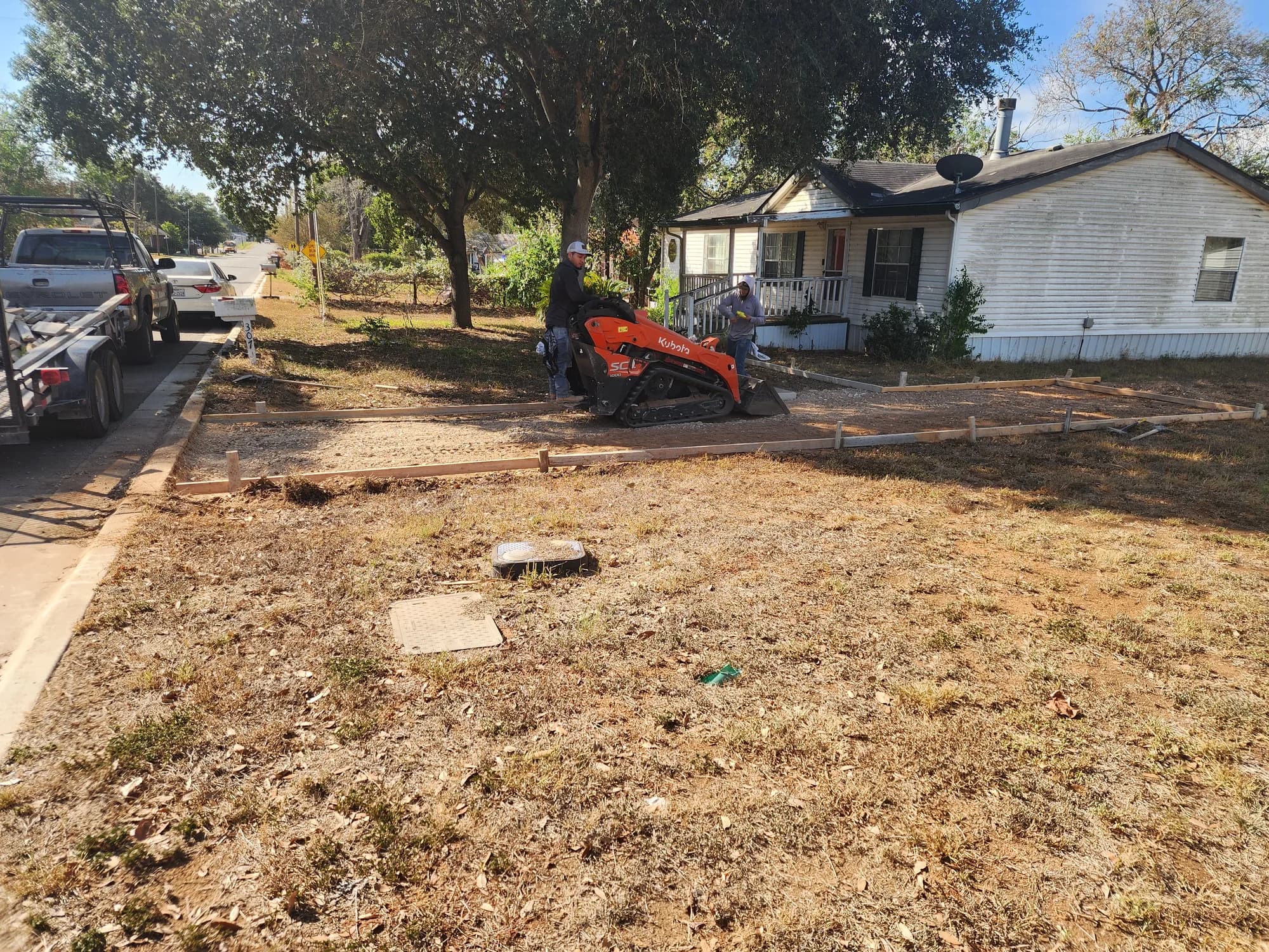 Sanders & Co preparing and grading a San Antonio property for new concrete